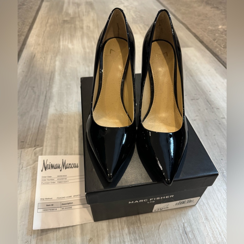 Marc Fisher Black Patent Leather Heels